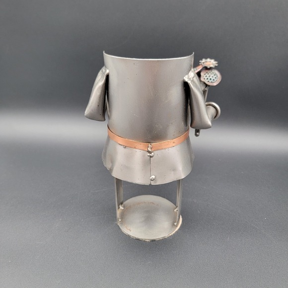 Novelty Wine Bottle Holder Metal Art‎ Lovers Flowers and Chocolate Rustic - Picture 4 of 13